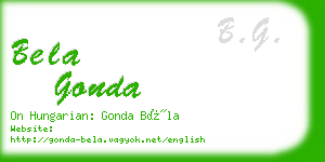 bela gonda business card